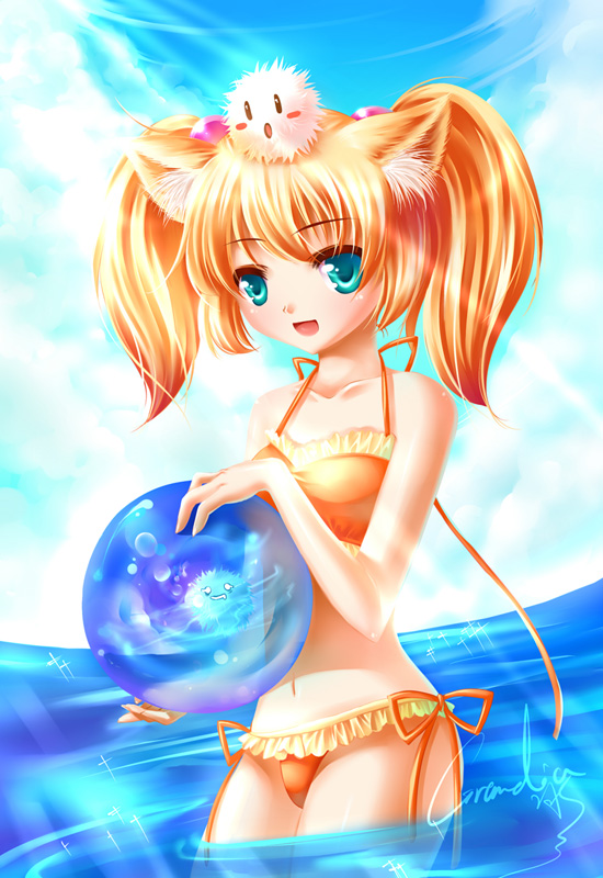天空，海，毛茸茸，少女签.jpg